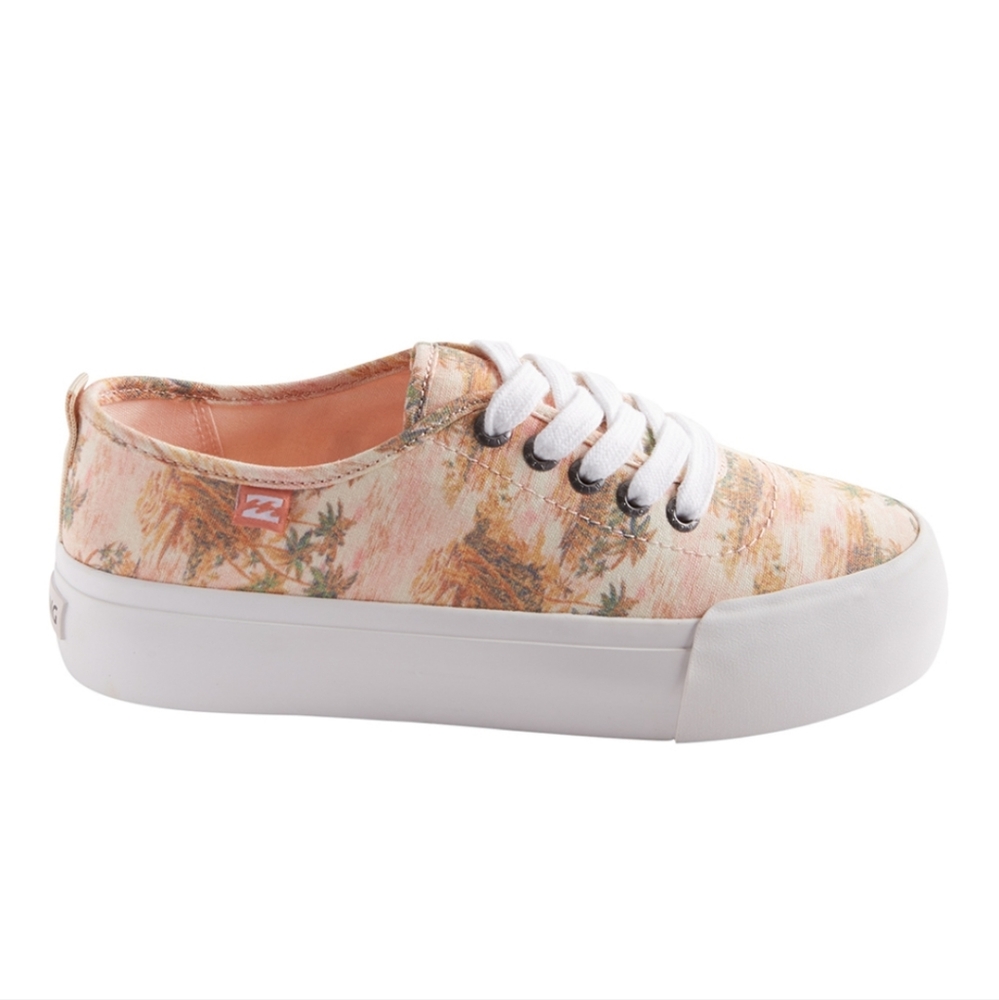 Billabong Buttermilk Palm Tree Puebla Sneaker - Women, Size 7/38 - Picture 4 of 7